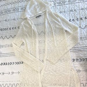 Ivory light beach cardigan